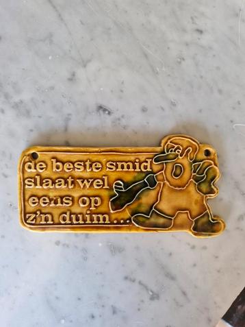 Vintage spreukenbordje: De beste smid... beschikbaar voor biedingen