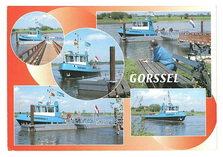 982078 Gorssel Pontje Voetveer naar Wilp Dommerholts veer, Verzamelen, Ansichtkaarten | Nederland, Gelopen, Gelderland, Ophalen of Verzenden