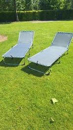 2 Crespo ligbedden, grijs, Ophalen, Zo goed als nieuw, Campingstoel