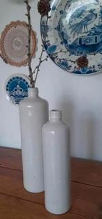 2 gresflessen / aardewerk gres fles vaas / samen 1 koop, Overige kleuren, Aardewerk of Porselein, Ophalen of Verzenden, Zo goed als nieuw