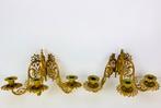2 Franse verguld wandkandelaars, Ophalen of Verzenden