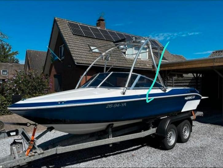 Dynasty speedboot 135 pk 4 cil /trailer, Watersport en Boten, Speedboten, Gebruikt, 3 tot 6 meter, Benzine, 120 tot 200 pk, Polyester