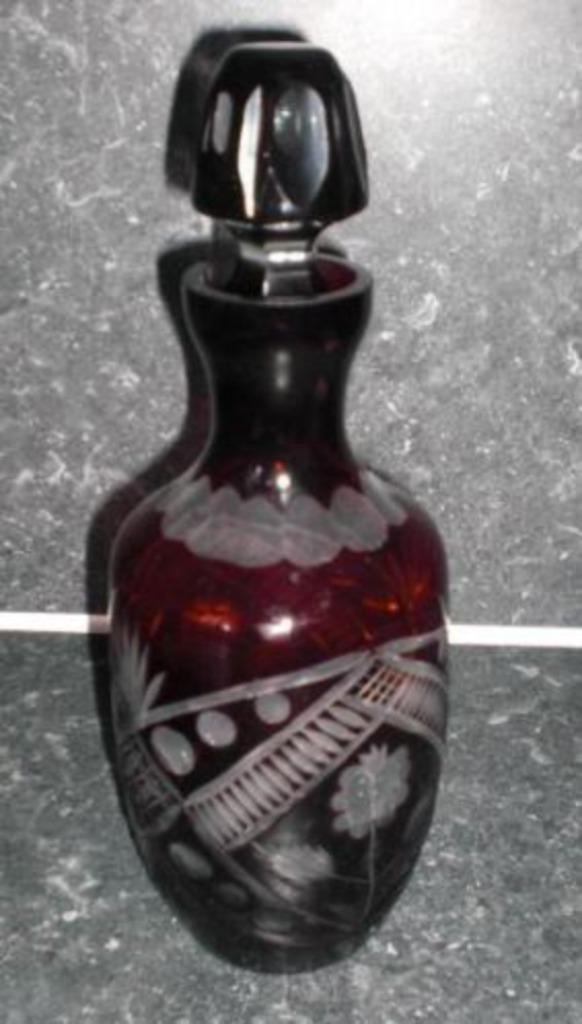 BOHEEMS KRISTAL * Prachtige Oude Karaf *, Antiek en Kunst, Antiek | Glas en Kristal, Verzenden