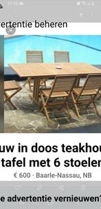 Teak hout tuinmeubelset, Tuin en Terras, Tuinmeubel-accessoires, Ophalen of Verzenden, Zo goed als nieuw