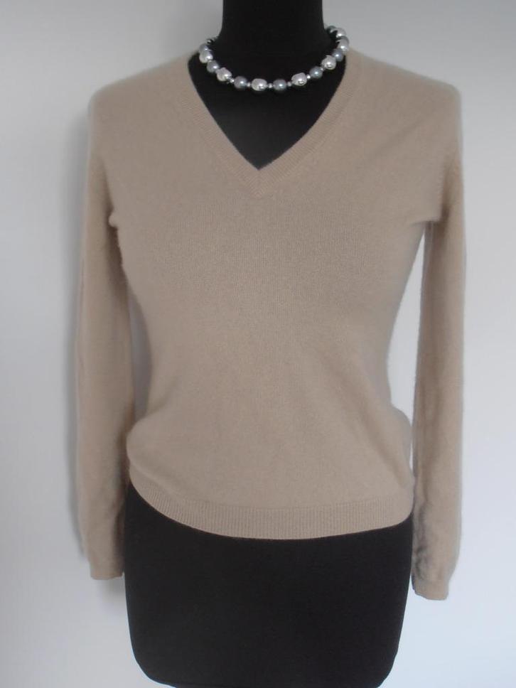 Benetton - prachtige 100% cashmere trui - 36 (S), Kleding | Dames, Truien en Vesten, Zo goed als nieuw, Maat 36 (S), Beige, Verzenden