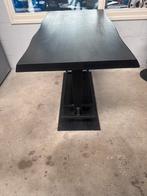 Zwarte tafel 140x75 met stalen onderstel, Ophalen