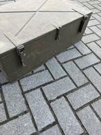 Originele Nederlandse Legerkist –“1e Gew Bat” Stalen Munitie, Ophalen, Landmacht, Nederland