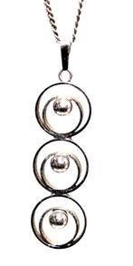 Prachtige Mid-Century Zilver Design Hanger & Ketting, Sieraden, Tassen en Uiterlijk, Kettingen, Met hanger, Verzenden, Zo goed als nieuw