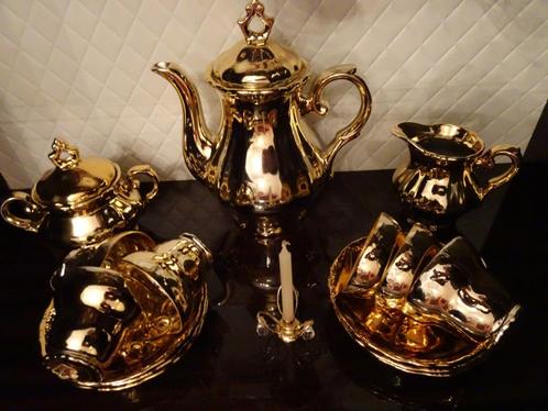 Koffieservies / Mokkaservies / Theeservies * Goudkleur, Antiek en Kunst, Antiek | Servies compleet, Ophalen