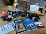 Praktika super TL1000 camera set met 3 lenzen en toebehoren, Audio, Tv en Foto, Fotocamera's Analoog, Ophalen, Gebruikt, Spiegelreflex