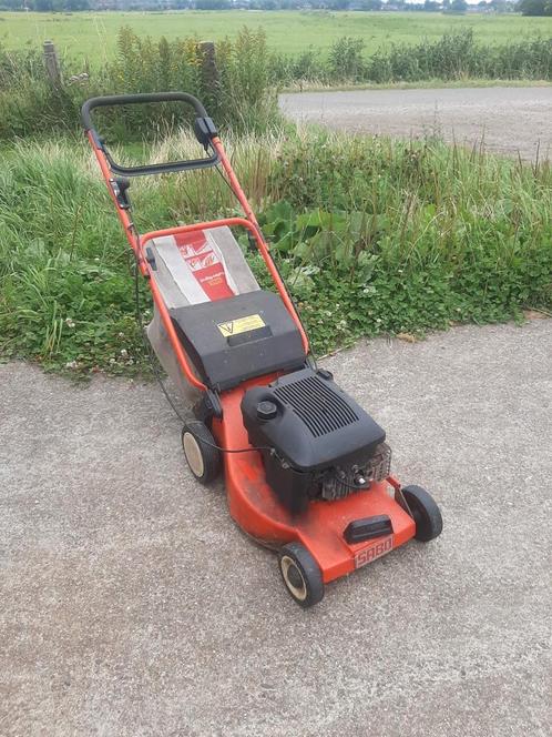 SABO - grasmaaier / Motormaaier (gazonmaaier), Tuin en Terras, Grasmaaiers, Gebruikt, Cirkelmaaier, Ophalen