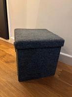 Grijze poef / opbergmand, Huis en Inrichting, Woonaccessoires | Kisten, Ophalen, Zo goed als nieuw, Overige materialen, Minder dan 50 cm