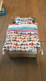 Hand gemaakt houten poppenbed, Ophalen, Zo goed als nieuw, Poppenhuis