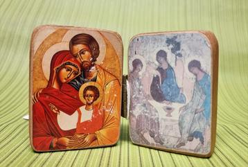 Antiek Mini Christelijk 3-luik 4x6cm beschikbaar voor biedingen