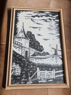 Houtsnede Enkhuizen Gouwsboom met molen Kolhorn, Ophalen