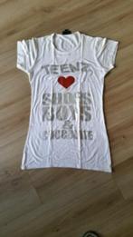 wit T-shirt met rood hart van Bizzy maat 158, Ophalen of Verzenden, Gebruikt, Meisje, Shirt of Longsleeve