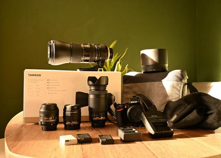 CAMERA NIKON D3500 PLUS DIVERSfc  3dZ87fr5fE LENZEN, Audio, Tv en Foto, Fotocamera's Digitaal, Gebruikt, Spiegelreflex, Nikon