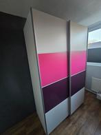 Kledingkast met twee schuifdeuren., Ophalen, Gebruikt, Overige materialen, 100 tot 150 cm