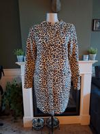 Josephine en Co luipaard jas vest S 36 beige bruin blauw, Josephine & Co, Verzenden, Beige, Zo goed als nieuw