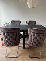 Eettafel stoelen, Ophalen, Zo goed als nieuw, Bruin, Vier