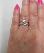 Zilveren modernist ring maat 19 nr.236