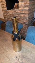 Gouden champagne fles vaas, Huis en Inrichting, Woonaccessoires | Vazen, Ophalen, Overige kleuren, Minder dan 50 cm, Glas