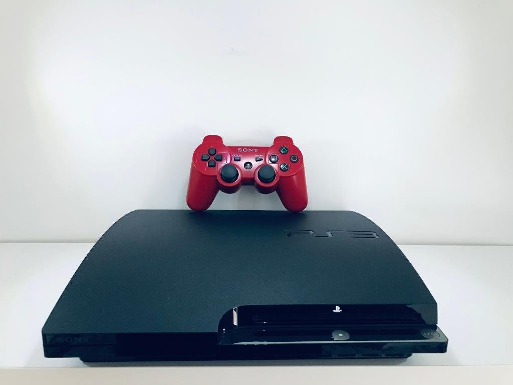 PS3 - Slim Console 120GB + Rode Controller + Kabels, Verzenden, Overige genres, 1 speler, Zo goed als nieuw