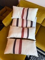 4x HK Living Kussens - gestreept design, Huis en Inrichting, Woonaccessoires | Kussens, Ophalen, Zo goed als nieuw, Beige, Rechthoekig