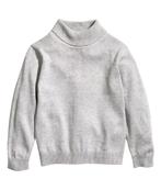 Fijngebreide licht grijse H&M winter trui coltrui maat 86-92, Kinderen en Baby's, Babykleding | Maat 86, Nieuw, Ophalen of Verzenden