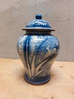 Blauw-witte Gemberpot, Handbeschilderd, 25 cm, Antiek en Kunst, Antiek | Keramiek en Aardewerk, Ophalen of Verzenden