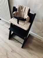 Originele Stokke Tripp Trapp kinderstoel zwart met babyset, Kinderen en Baby's, Kinderstoelen, Ophalen, Gebruikt, Meegroeistoel