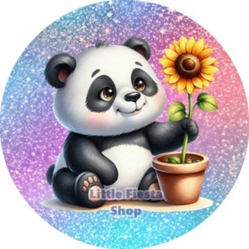 LF4013 ouwel panda 20x4,7cm eetbare cupcake rondjes vers  beschikbaar voor biedingen