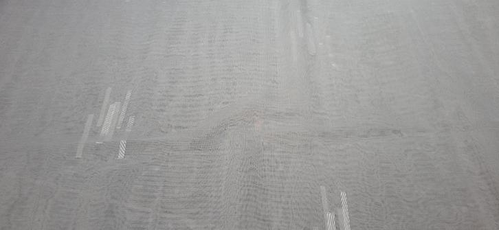 9 stuks vitrage wit met fraai dessin, Huis en Inrichting, Stoffering | Gordijnen en Lamellen, Gebruikt, 200 cm of meer, 200 cm of meer