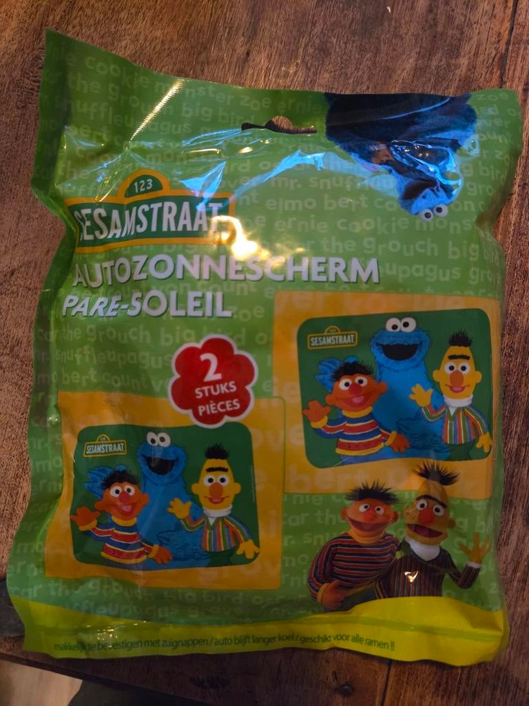 Sesamstraat Autozonneschermen - Nieuw in verpakking, Ophalen of Verzenden, Nieuw