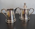 Verzilverde Suikerpot & Melkkannetje, Ophalen of Verzenden, Zilver