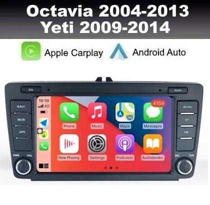 Skoda Yeti Octavia navigatie android 14 apple carplay dab+, Auto diversen, Autoradio's, Nieuw, Ophalen of Verzenden