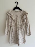 Jurk, Meisjes, Maat 122-128, Beige met franjes, Hema, Katoen, Meisje, Ophalen of Verzenden, Zo goed als nieuw, Jurk of Rok