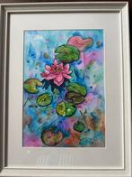 Waterlelie kleurrijk Aquarel, Ophalen of Verzenden