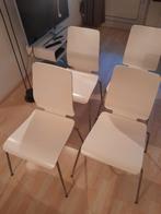 houten kuipstoelen IKEA 4x, Huis en Inrichting, Stoelen, Ophalen, Gebruikt, Wit, Vier