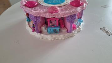 Polly pocket verjaardag taart met accessoires  beschikbaar voor biedingen
