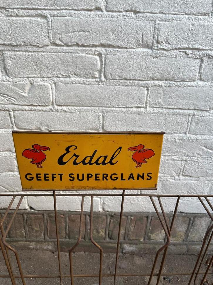 Vintage Erdal Schoenpoets Displayrek, Antiek en Kunst, Antiek | Emaille, Ophalen of Verzenden