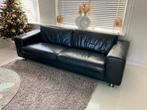 Leren Bank, Huis en Inrichting, Banken | Bankstellen, Ophalen, Driepersoons, Zo goed als nieuw, Rechte bank