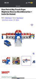 Paw Patrol Big Truck stop hoofdkwartier + wasstraat, Kinderen en Baby's, Speelgoed | Racebanen, Ophalen of Verzenden, Zo goed als nieuw