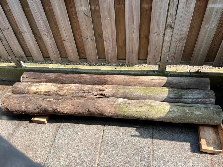 7 hardhouten clousiana palen, Tuin en Terras, Palen, Balken en Planken, Palen, 250 cm of meer, Ophalen of Verzenden