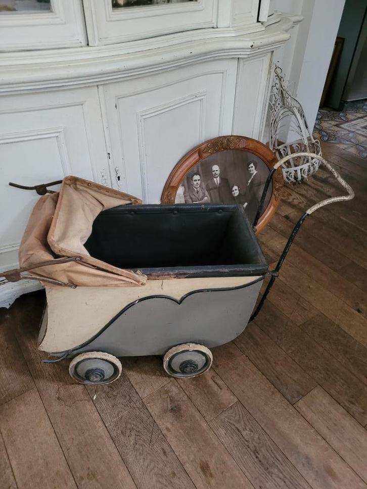 Antieke poppenwagen, kinderwagen, Antiek en Kunst, Curiosa en Brocante, Ophalen