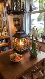 Prachtige grote lantaarn met hand gemaakte glas in lood, Antiek en Kunst, Ophalen