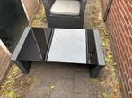 Tuinset met glasplaat tafel, Tuin en Terras, Tuinsets en Loungesets, Ophalen, Gebruikt, Aluminium