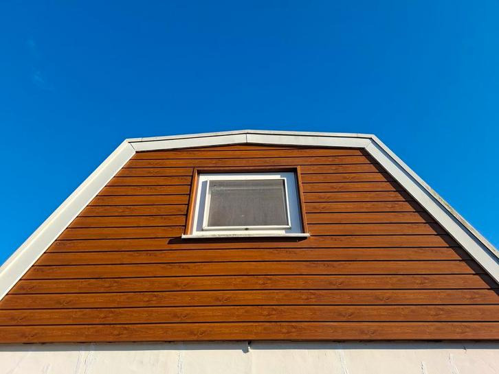 Keralit kunststof sponningdelen (eik, gevelpaneel) + extra, Doe-het-zelf en Verbouw, Platen en Panelen, Zo goed als nieuw, Ophalen