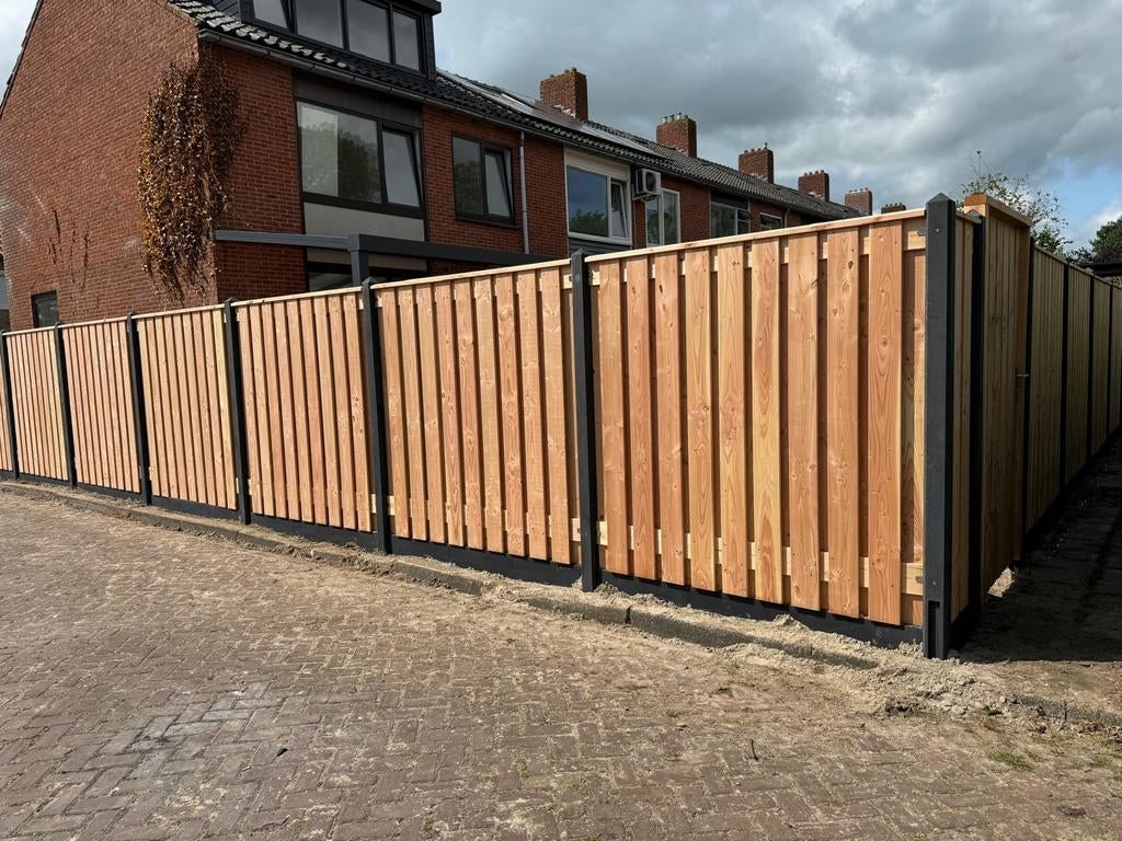 Schutting plaatsen begint v.a 90€ p/m incl plaatsen, Tuin en Terras, Schuttingen, Ophalen, 1 tot 2 meter, Minder dan 3 meter, Nieuw