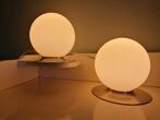 glazen bol lampen Philips 2x, Vintage design, Ophalen of Verzenden, Minder dan 50 cm, Glas